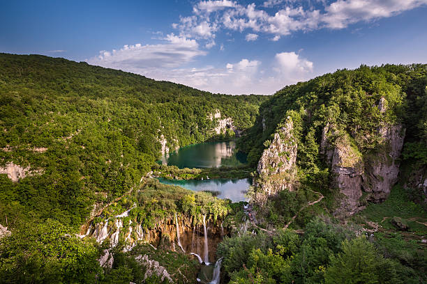 istock Aerial View on Waterfalls in Plitvice National Park, Donja Jezera 514989309