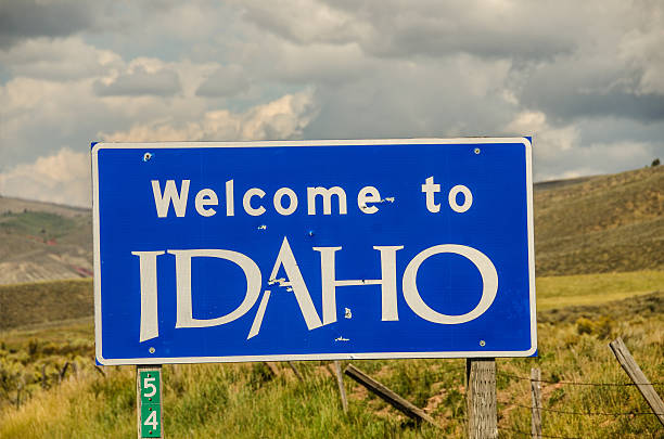 Idaho Welcome Sign stock photo