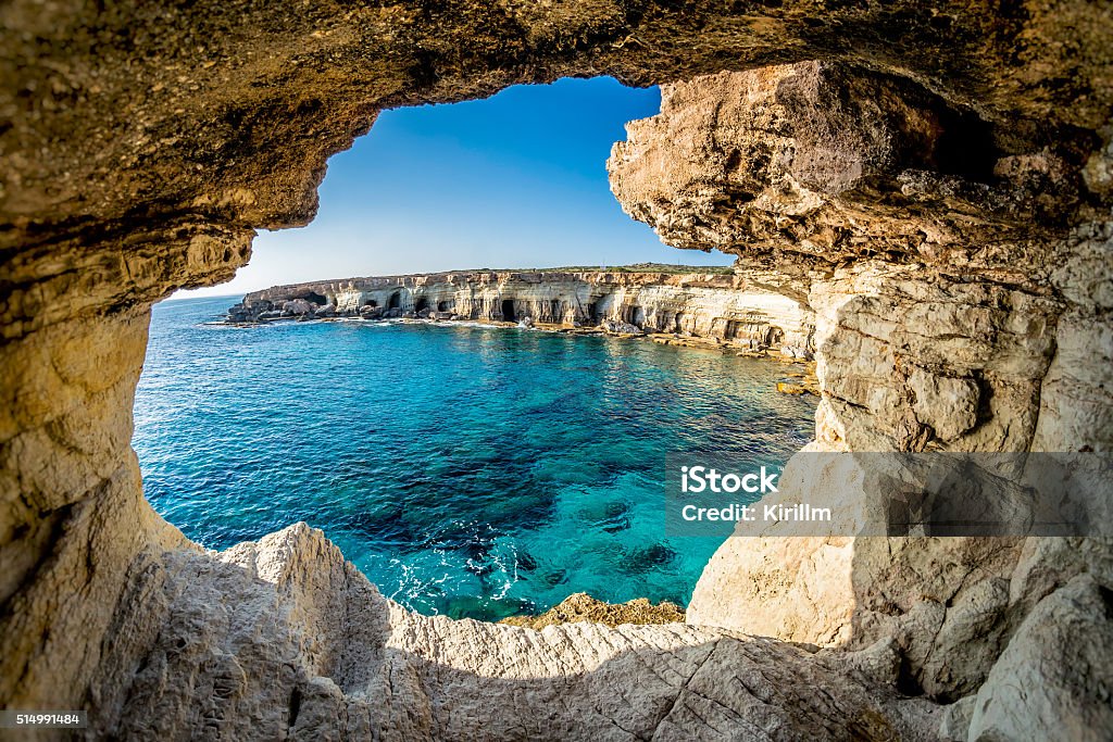 Meereshöhlen in der Nähe von Agia Napa, Zypern - Lizenzfrei Republik Zypern Stock-Foto