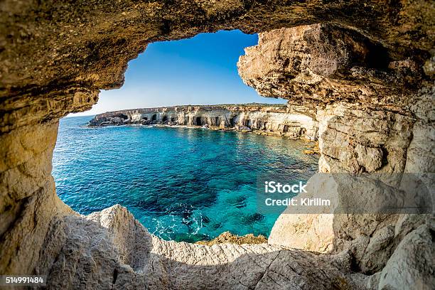 Sea Caves Near Ayia Napa Cyprus Stock Photo - Download Image Now - Republic Of Cyprus, Mediterranean Sea, Landscape - Scenery