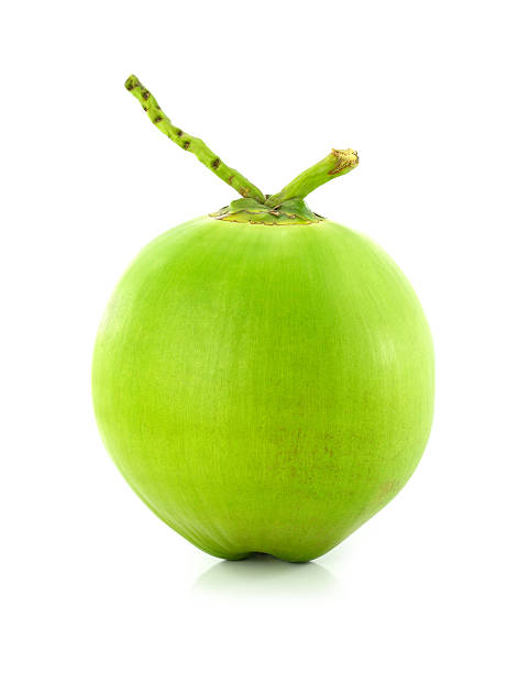 istock Green coconut Fruit isolated on white background. 514991568