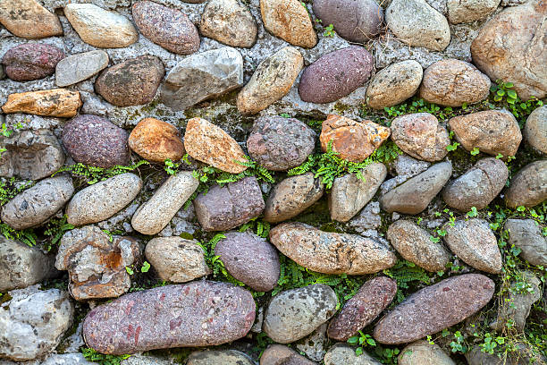 istock Italian old wall built with river stones 514992875