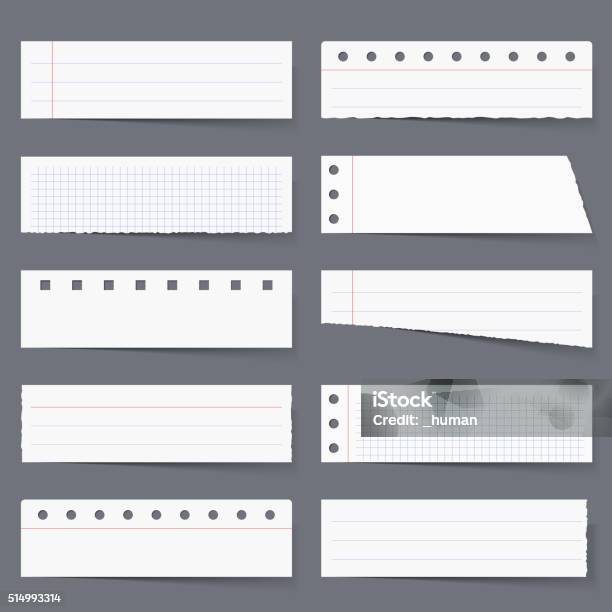Paper Note Edge Paper Stock Illustration - Download Image Now - Adhesive Note ...