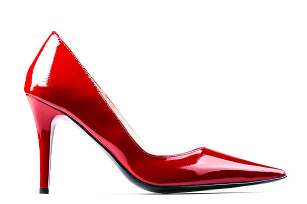istock Red woman luxury shoes. 514994283