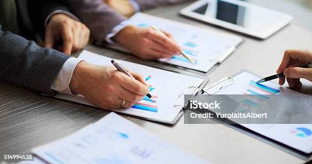 Discussing The Scheme Stock Photo - Download Image Now - Business, Comparison, Office