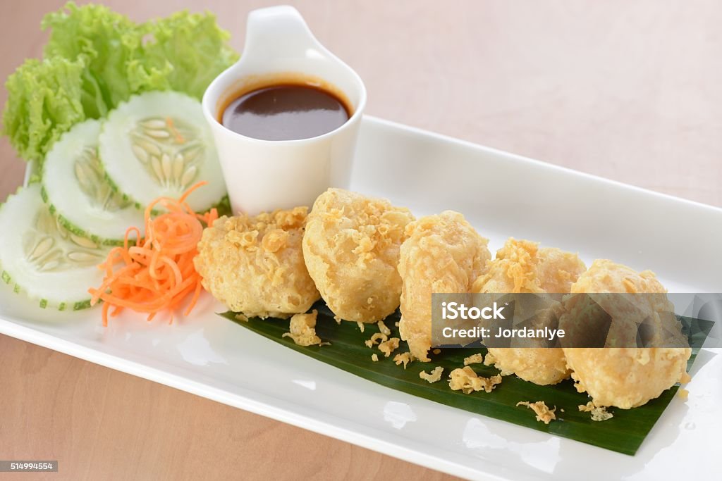 Crispy Beancurd Cube Fried tofu also know as Crispy Beancurd Appetizer Stock Photo