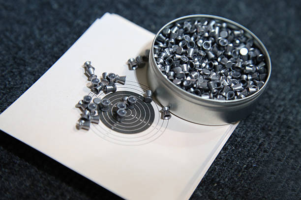 aluminum can of lead pellets for air rifle