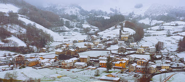 istock White town by the snow in winter 514998820