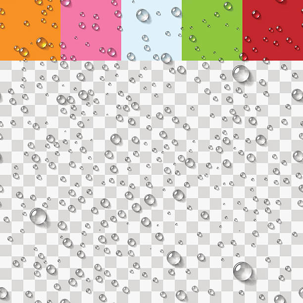 illustrazioni stock, clip art, cartoni animati e icone di tendenza di gocce di acqua trasparente pattern senza bordi - water drop backgrounds macro