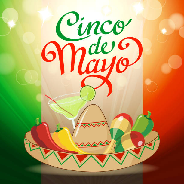 cinco de mayo-party - mexican culture cinco de mayo backgrounds sombrero stock-grafiken, -clipart, -cartoons und -symbole