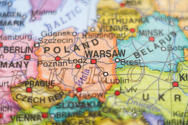 Poland country map . stock photo