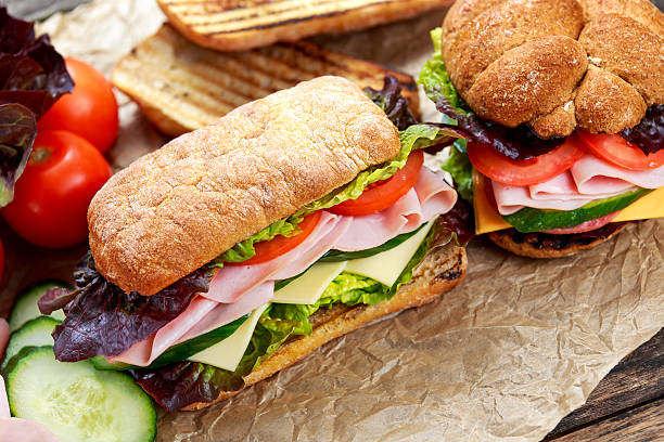 istock Grilled Sandwich with vegetables, ham and cheese. 515002862