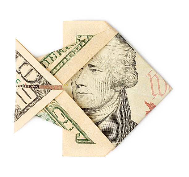 istock Ten dollars origami fish isolated 515005002