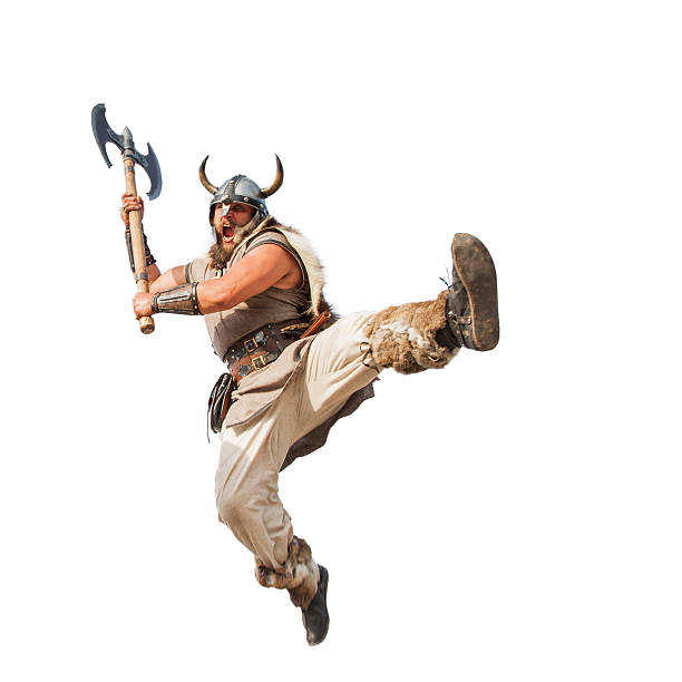 istock crazy strong viking isolated on white background. 515008656