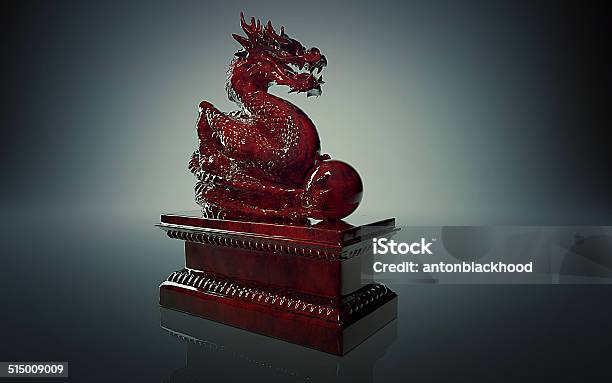 Red Porcelain Dragon Stock Photo - Download Image Now - Chinese Dragon, Art, Art And Craft