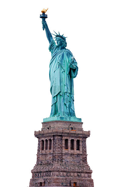 istock New York Statue of Liberty against white 515009853