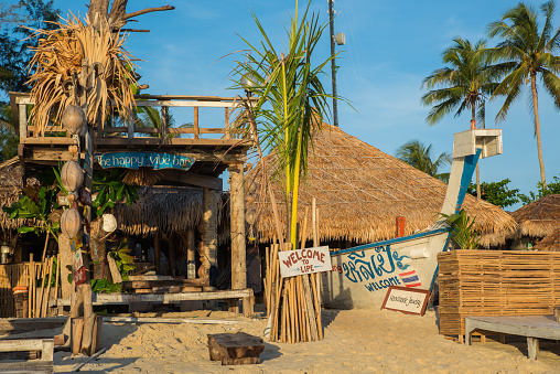 Koh Lipe,Thailand - November 29,2014 :  The Bungalows are located on beach at Koh Lipe island