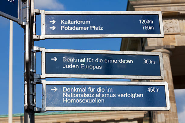 istock Turistic Signs at Brandenburg Gate in Berlin 515010325