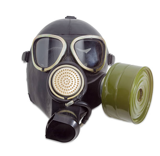 istock Gas mask with filter mounted on side of the mask 515012982