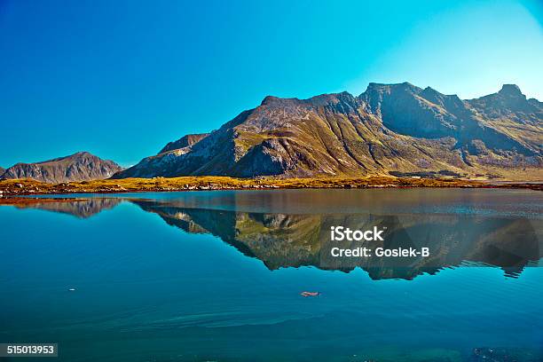 Foto de Lofoten Paisagem Ramberg Noruega e mais fotos de stock de Azul - Azul, Azul Turquesa, Beleza natural - Natureza