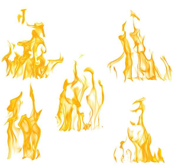 istock collection of five yellow flames isolated on white 515014659
