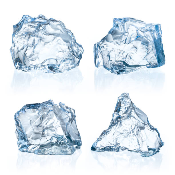 istock Pieces of ice on a white background. 515015359