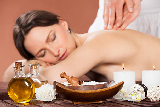 istock Woman Receiving Back Massaging In Spa 515015805