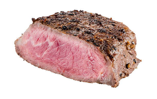 istock Pieces of meat isolated on white background 515047223