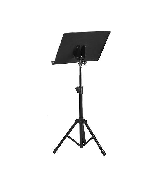 istock Music stand isolated on white 515047785