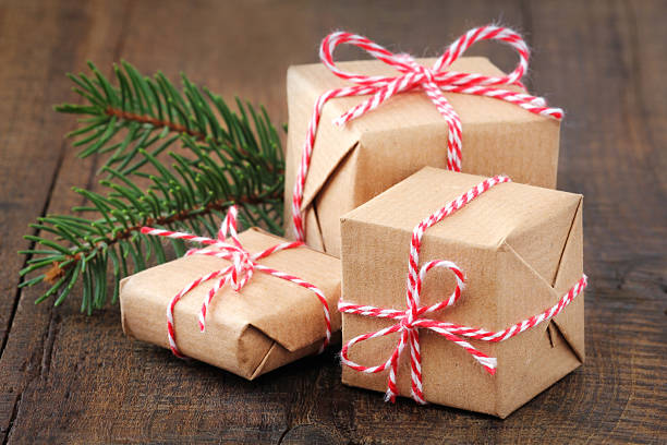 istock Group of three Christmas presents 515047889