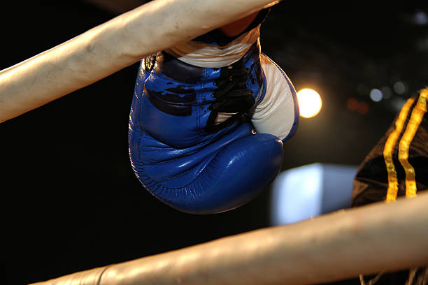 istock Boxing gloves during a professional boxing match 515049863