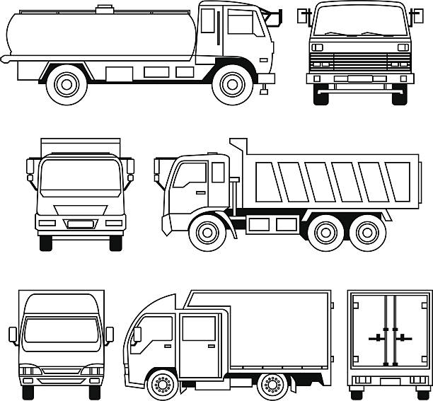 Transportation Vehicle Collection vector art illustration