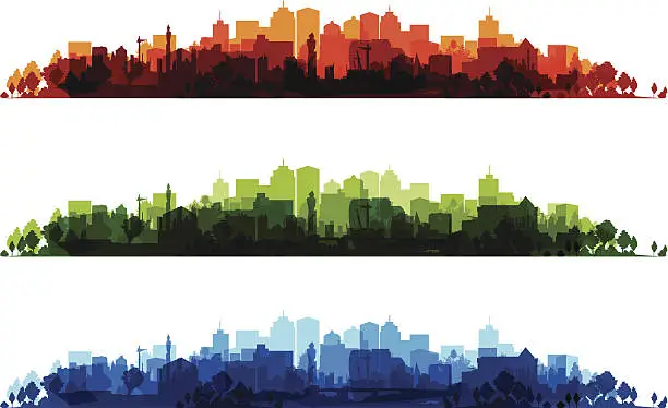 Vector illustration of cityscapes