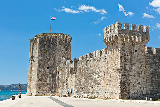 Trogir, Сroatia - July 1, 2013: Castle Kamerlengo, Trogir, Croatia. Horizontal shot