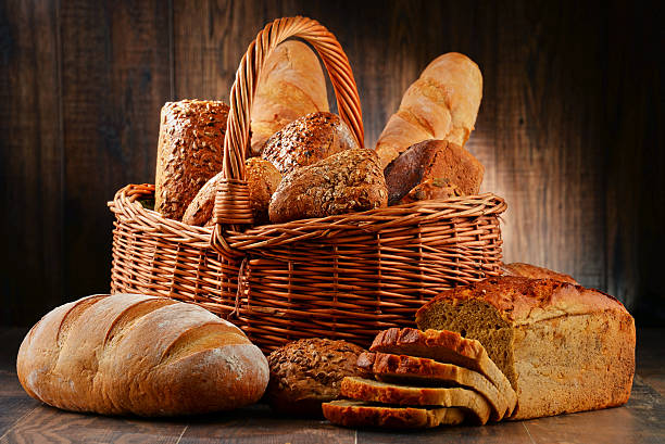 istock Composition with variety of baking products on wooden table 515058162