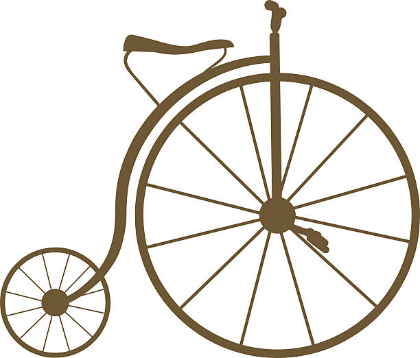 Velocipede Vector illustration of an antique bicycle, EPS 8 file penny farthing bicycle stock illustrations