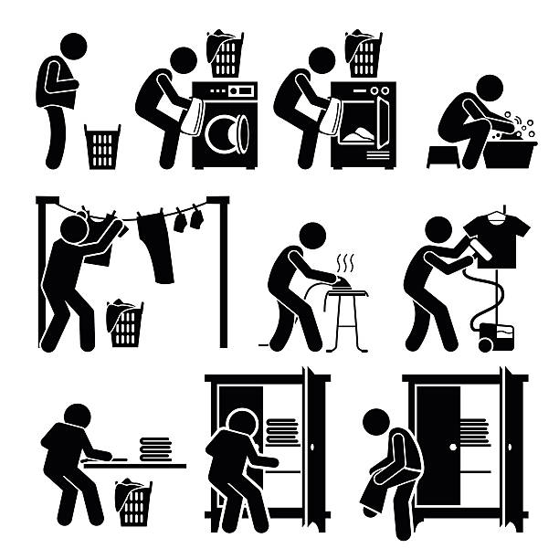 Put Away Clothes Clipart Black And White