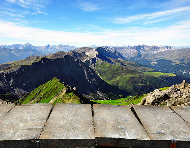 ダボスの山々の眺め - weissfluhjoch ストックフォトと画像