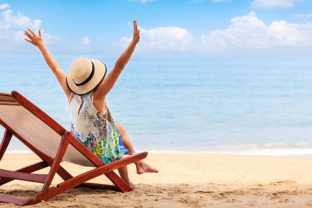 istock Woman relaxing at the beach 515063774