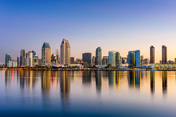 サンディエゴの街並み - san diego california skyline california san diego bay ストックフォトと画像