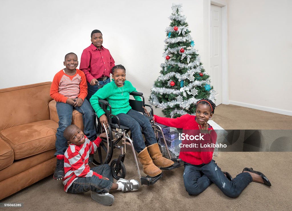 Weihnachtsbaum mit Kindern - Lizenzfrei Afrikanischer Abstammung Stock-Foto