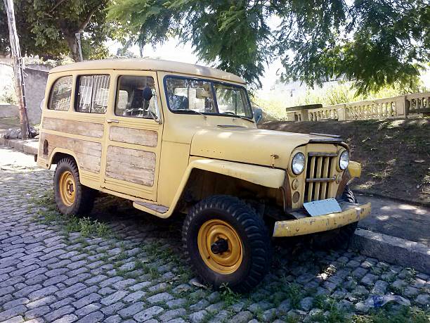 narzędzie willys obszarów wiejskich pojazdu 1958, brazylia - utilitario zdjęcia i obrazy z banku zdjęć