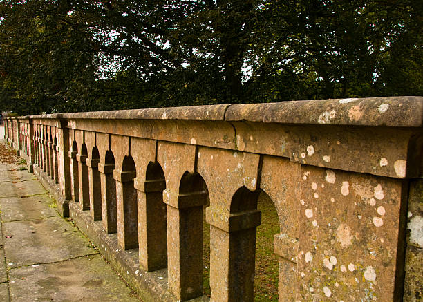Rufford Abbey Arched Boundary Wall Rufford Abbey is a medieval monastery founded in 1147. Now open to the public and set in 150 acres of beautiful grounds, Rufford is a key tourist attraction in Nottinghamshire. It was once the home of aristocracy, but no-one now lives there. This gargoyl is only one of the many architectural details on the Cistercian ruin. gargoyl stock pictures, royalty-free photos & images