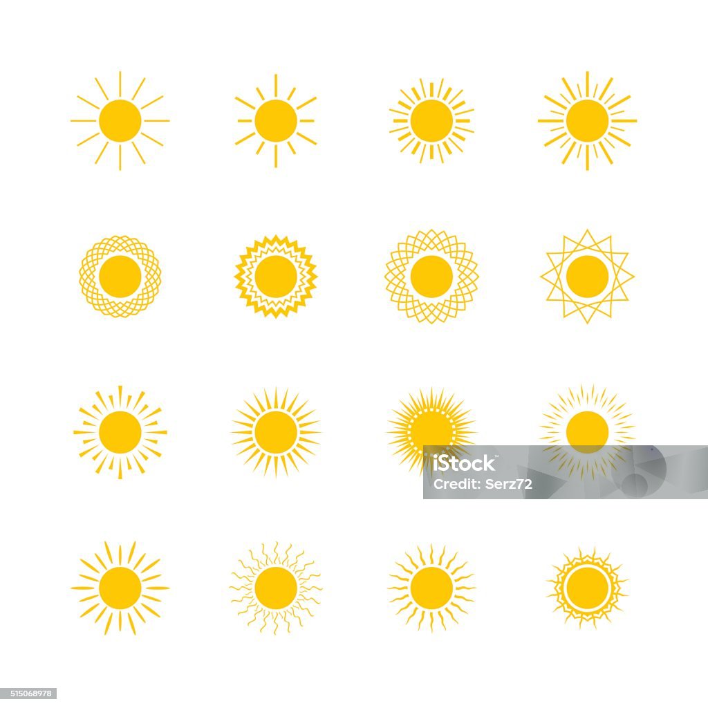 Sol Formas Ilustración de Conjunto De Sol Formas y más Vectores Libres de Derechos ...