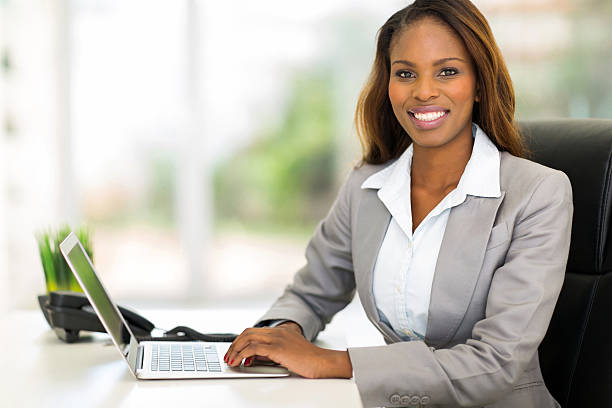 istock young african american businesswoman using computer 515069889