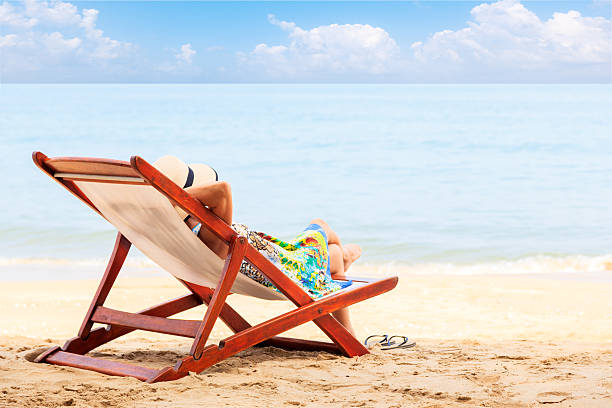 istock Woman relaxing at the beach 515070088