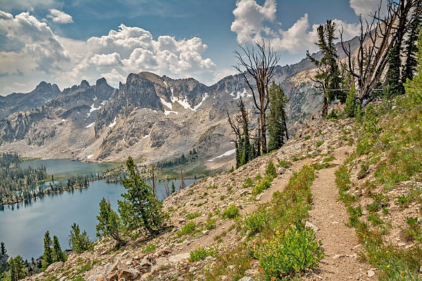 istock Mountain hilking trail leads the Idaho mountains 515070400