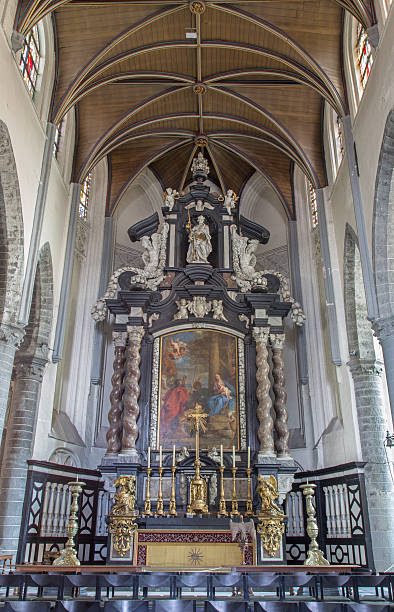 istock Bruges - main altar and presbytery in st. Jacobs church 515070653