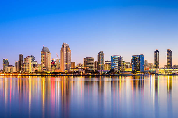 San Diego California San Diego, California, USA skyline. city skylines stock pictures, royalty-free photos & images