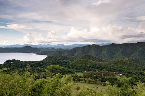 Landscape mountain lake stock photo